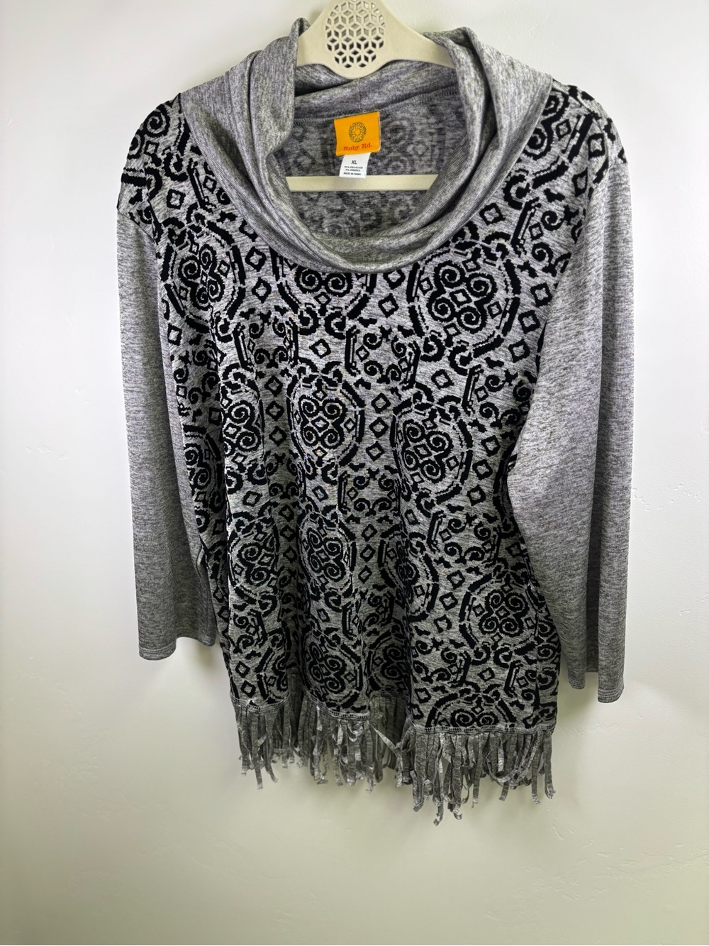 RUBY ROAD TUNIC COWL NECK TOP
WOMEN XL BLACK & GRAY POLYESTER
WRINKLE RESISTAN